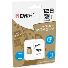 EMTEC Gold microSD 128GB 85MBs - High-Speed Storage for Your Devices | Reliable & Durable Performance - Product Code: 3126170142